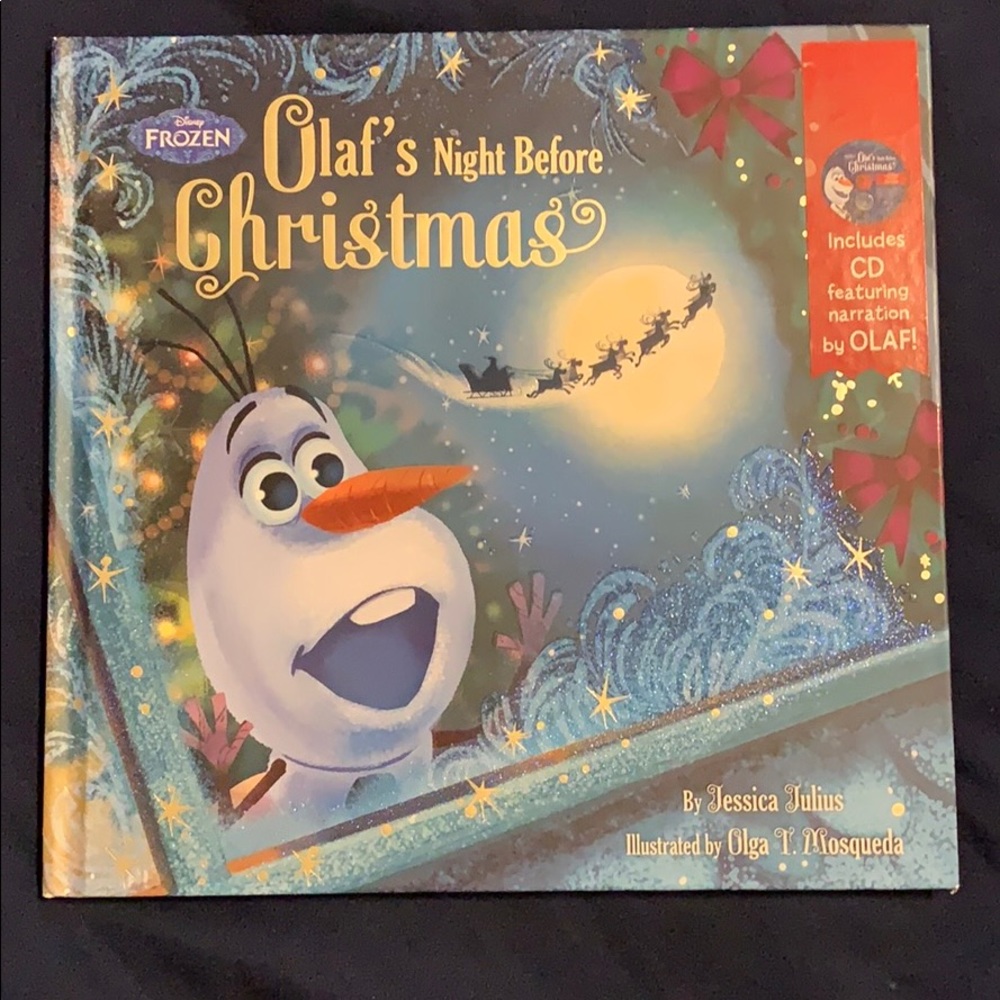 New Olaf’s Night Before Christmas Storybook W/CD